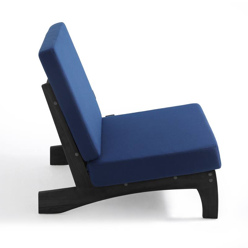 3-piece Outdoor Patio Teak Wood Club Chairs with Side Table