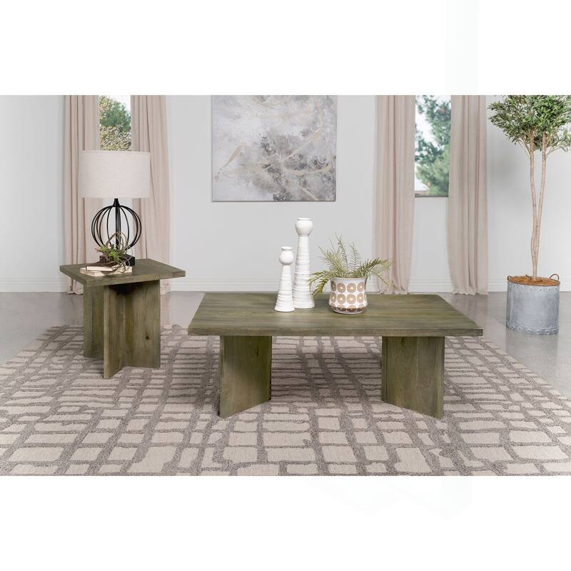 Exquisite Solid Mango Wood End Table with Rustic Appeal for Stylish Spaces