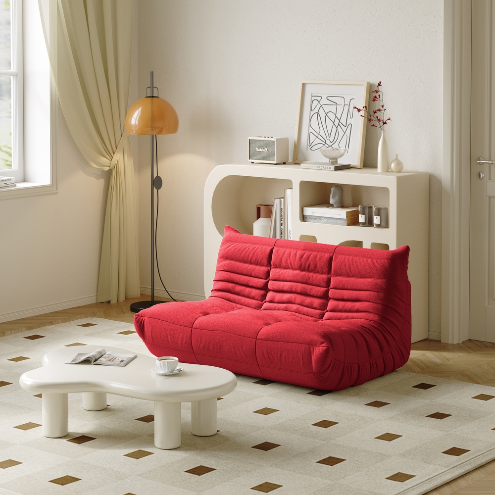 Red loveseat sale