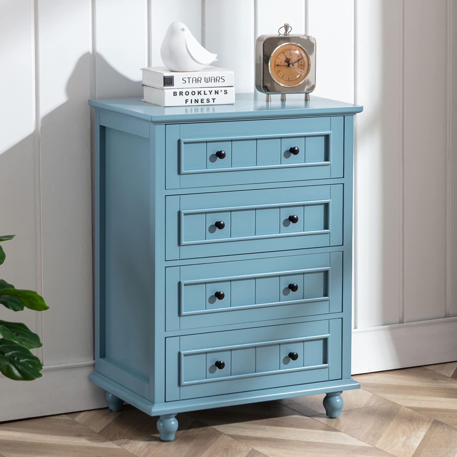 Tall blue dresser sale