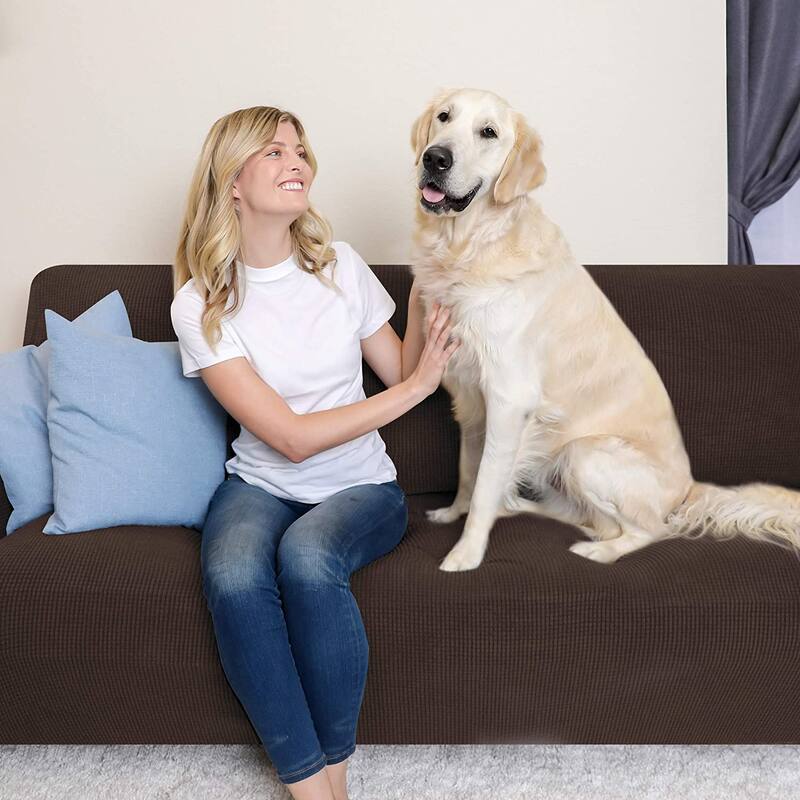 Subrtex 1-Piece Sofa Cover Stretch Soft Couch Loveseat Slipcover