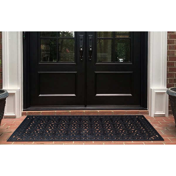 A1HC Rubber Paisley Non Slip Heavy Duty Front Door Extra Large
