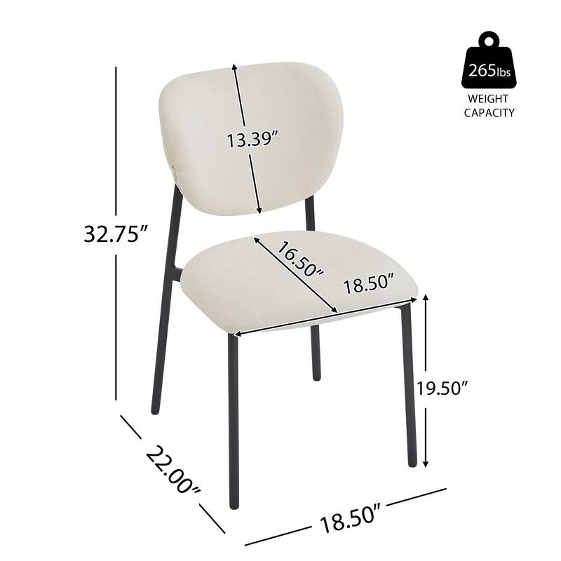 Ombria Ombria Upholstered Dining Chairs Set, Iron Frame by Christopher Knight Home