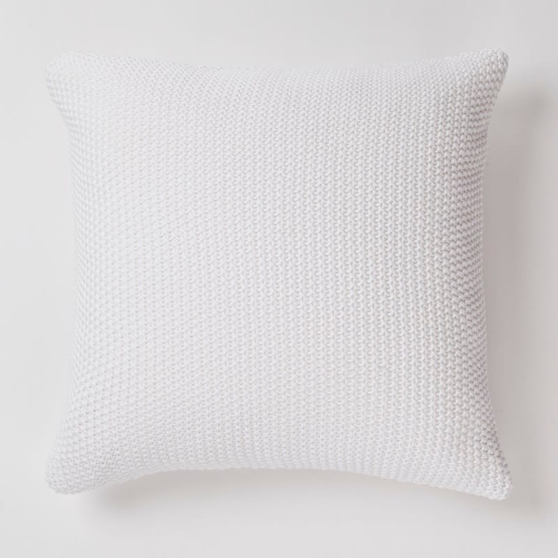 Eddy White Cotton Throw Pillow