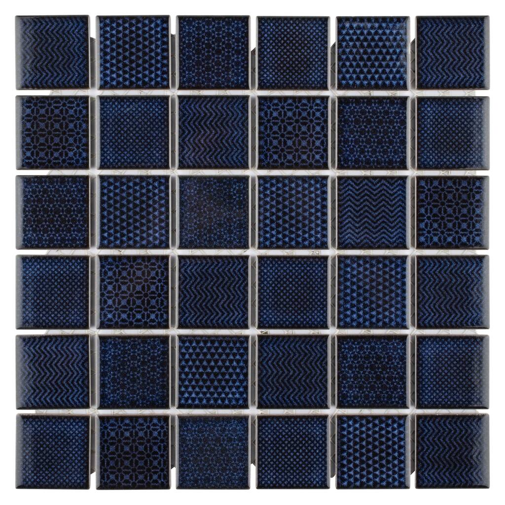 Merola Tile Celadon Royal 11-5/8" x 11-5/8" Porcelain Mosaic Floor and Wall Tile