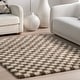 preview thumbnail 35 of 40, Nuloom Adelaide Mid-Century Checkered Shag Area Rug