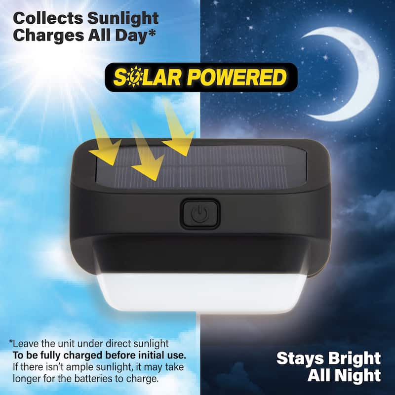 Bell + Howell Color Changing Solar Deck Fence Lights For Patio, Stairs, Pathways, and More - 4 Pack - Multi