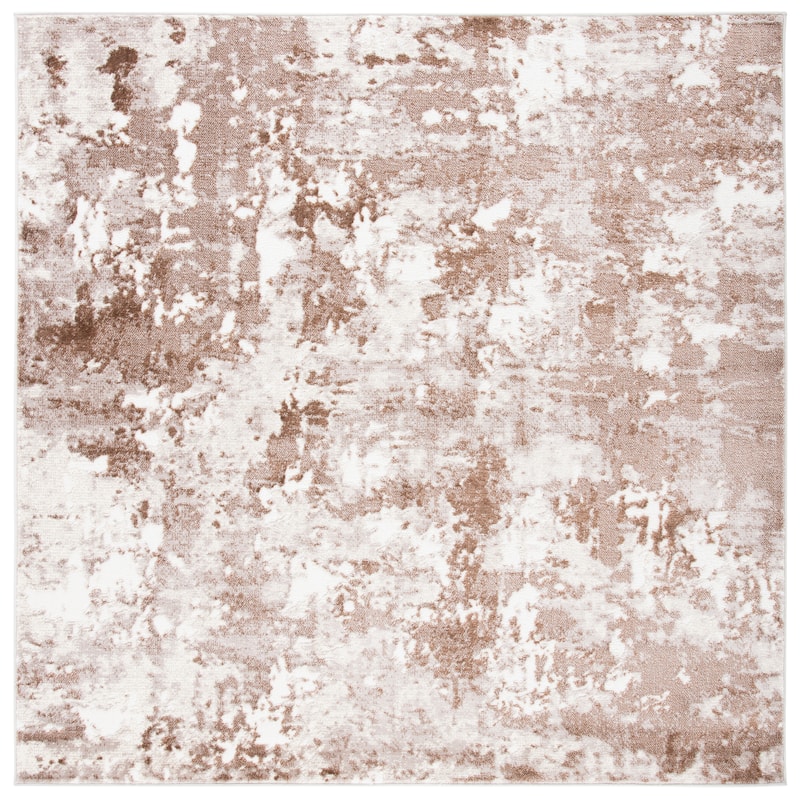 SAFAVIEH Skyler Sybille Modern Abstract Rug - 6'7" Square - Grey/Brown