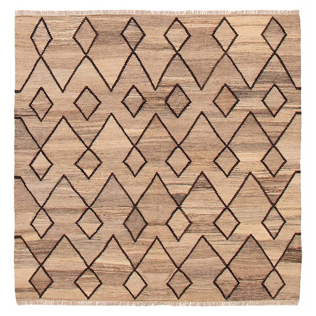 Sivas Taupe Kilim 5'3" x 5'3" - 5'3 x 5'3