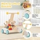 preview thumbnail 9 of 7, MDF Wooden Kids Walker with Xylophone, Adjustable Handle and Activity Toys - 11.5" L x 13.5" W x 16" H