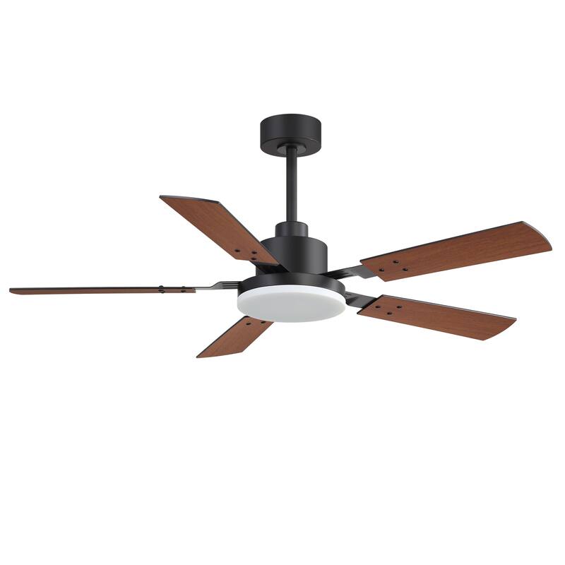 52 Inch Reversible 5-Blade Integrated LED Ceiling Fan with Light and Remote