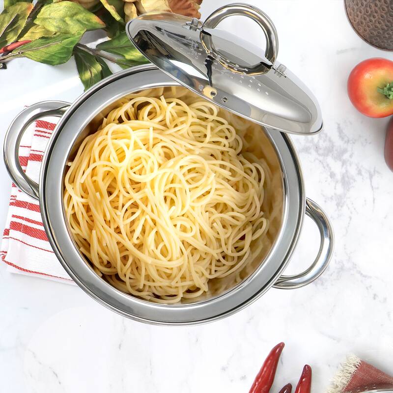 Oster Sangerfield 5Qt Pasta Pot with Strainer Lid and Steamer