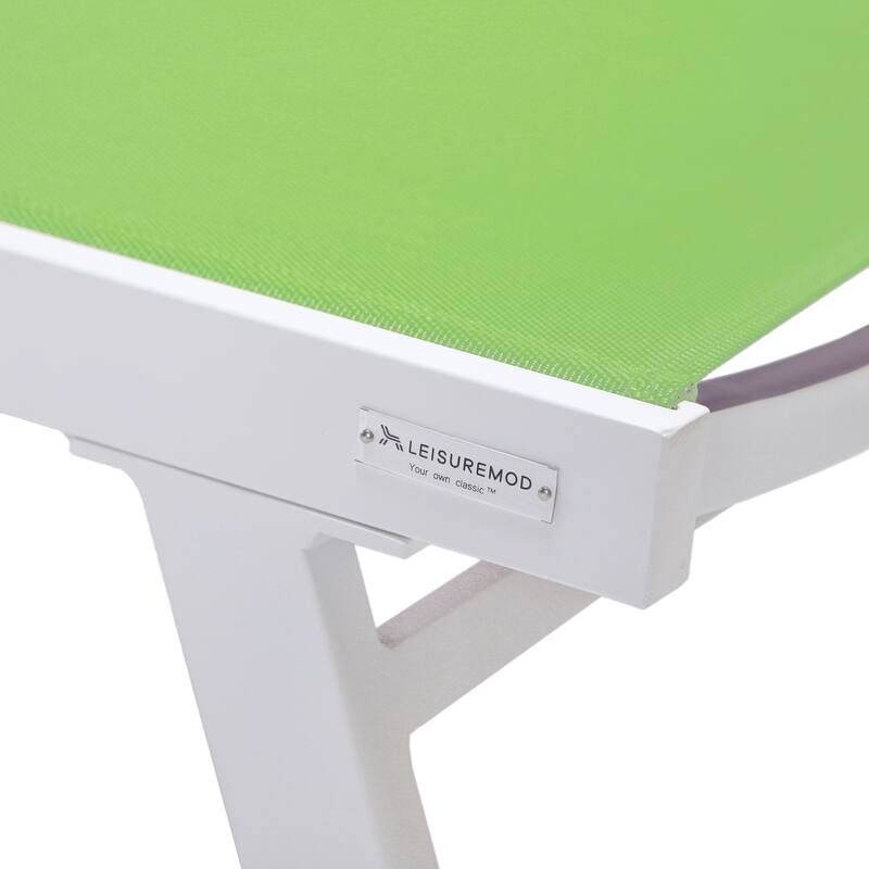 Marlin Rust-Resistant Aluminum Chaise Lounge - Adjustable 4-Position Outdoor Tanning Chair with Armrests