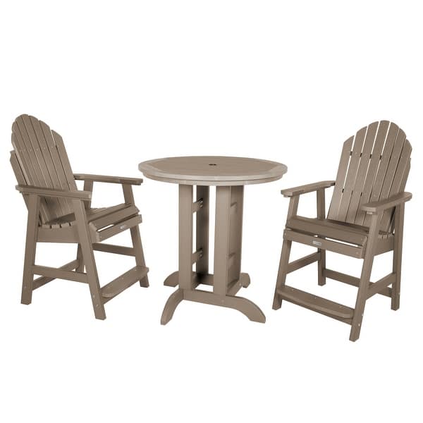 slide 2 of 7, HIGHWOOD Hamilton 3-piece Counter-Height Outdoor Dining Set Woodland Brown