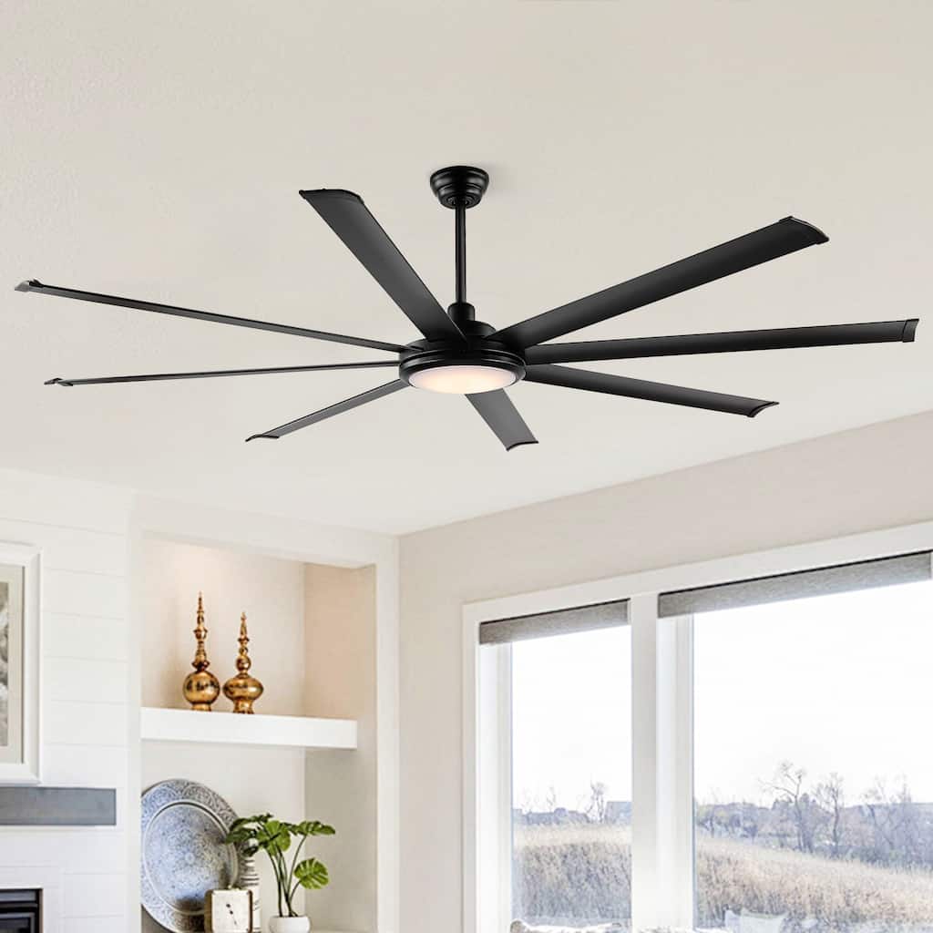 MLiAN 120 In. 8 Aluminium Blades Indoor Ceiling Fan with LED Light - 120"