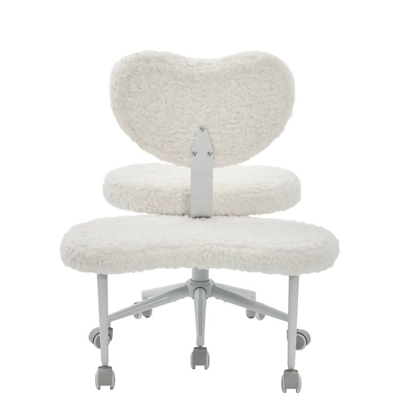 Artificial rabbit hair Meditation Chair Plus, Cross Legged Chair with Wheels, ADHD Chair, Criss Cross Desk Chair