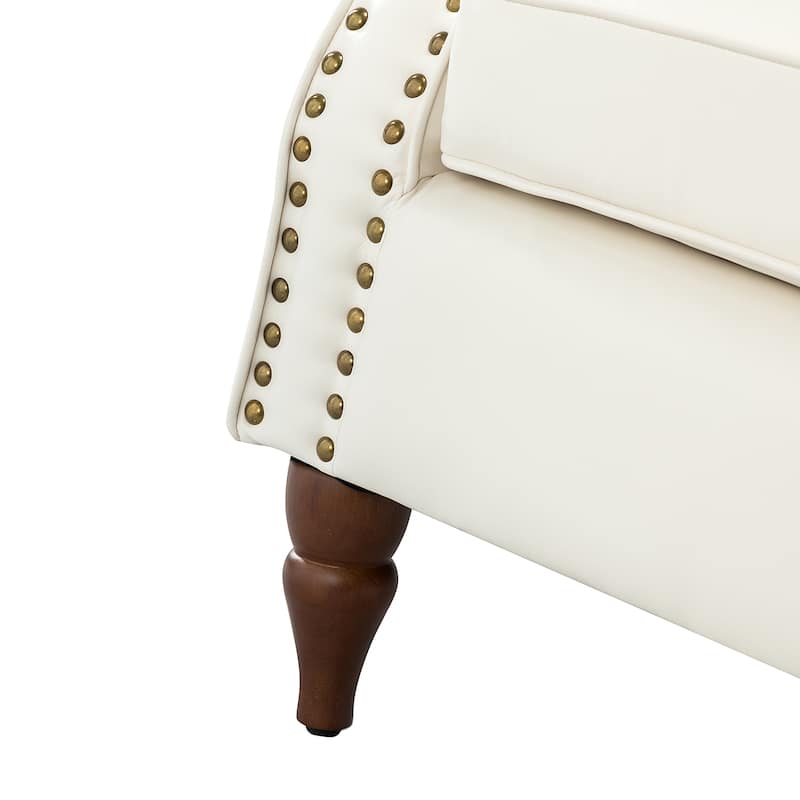 Mycenae Upholstered Accent Armchair with Nailhead Trim