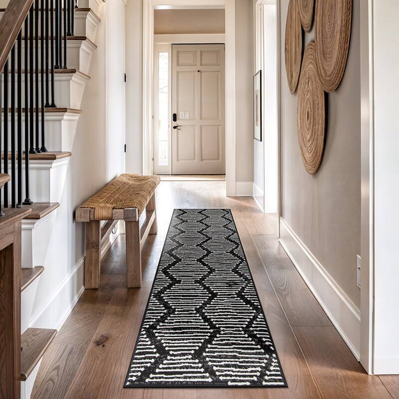 World Rug Gallery Boho Stripe Design Area Rug