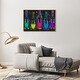 preview thumbnail 65 of 64, Luminous Party Champagne, Colorful Party Bubbles Modern Black Canvas Wall Art Print for Dining Room