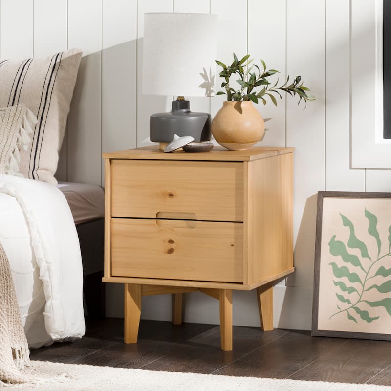 Middlebrook Mid-Century Solid Wood 2-Drawer Nightstand
