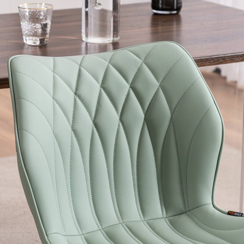 Upholstered Dining Chairs Set of 2, Faux Leather Kitchen Chairs