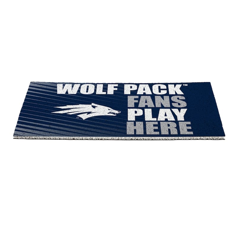 28 in. x 16 in. University of Nevada "Fans Play Here" PVC Door Mat