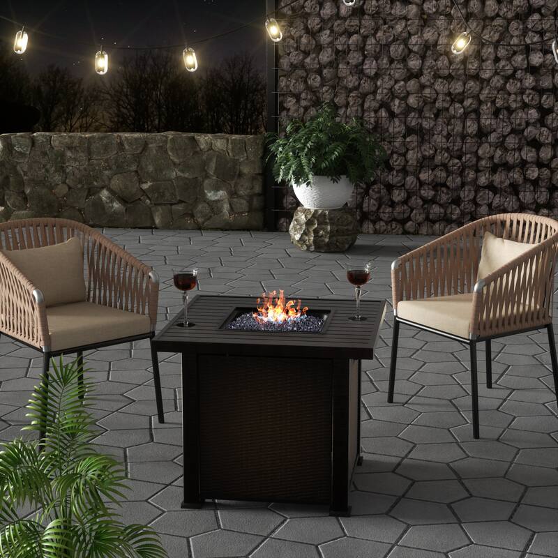 Blazeen Indoor Outdoor Firepit Fireplace Glass