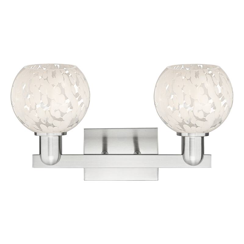 Innovations Lighting Endless Possibilities Arcadia - White Mouchette - 2 Light 17" Bath Vanity Light