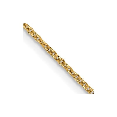 Curata 10k Yellow Gold 1.2mm Cable Chain Necklace (Lobster)