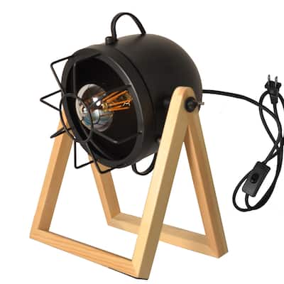 Vintage Retro Adjustable Table Lamp-Modern Farmhouse Cage Cinema Minimalist Desk Light for Living Room Bedroom
