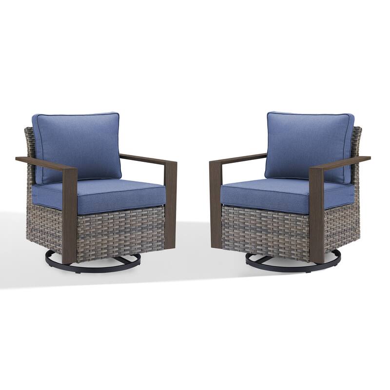 Gymojoy Outdoor Swivel Gliders Rocker Chairs 2 Pieces