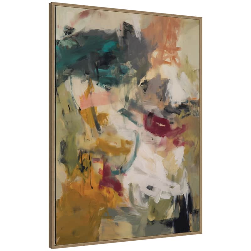 Kate and Laurel Painted Storm No. 1 by Amy Lighthall Framed Canvas Wall Art Print - 28 x 38