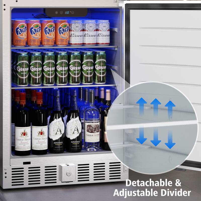 Outdoor & Indoor 5 Cu. Ft. Stainless Steel Refrigerator
