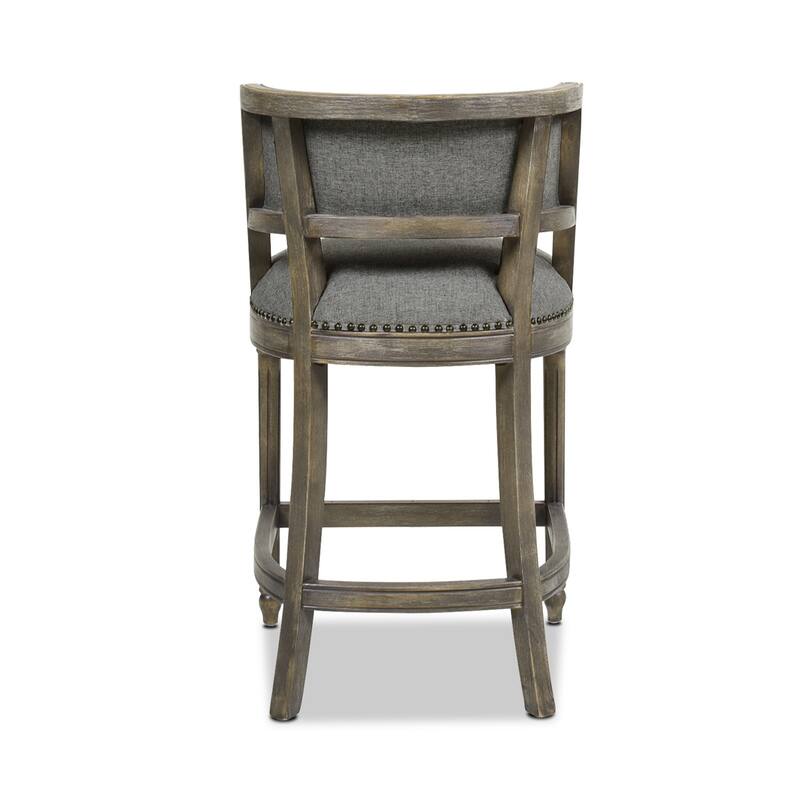 Farmhouse Counter Height Bar Stool with Backrest