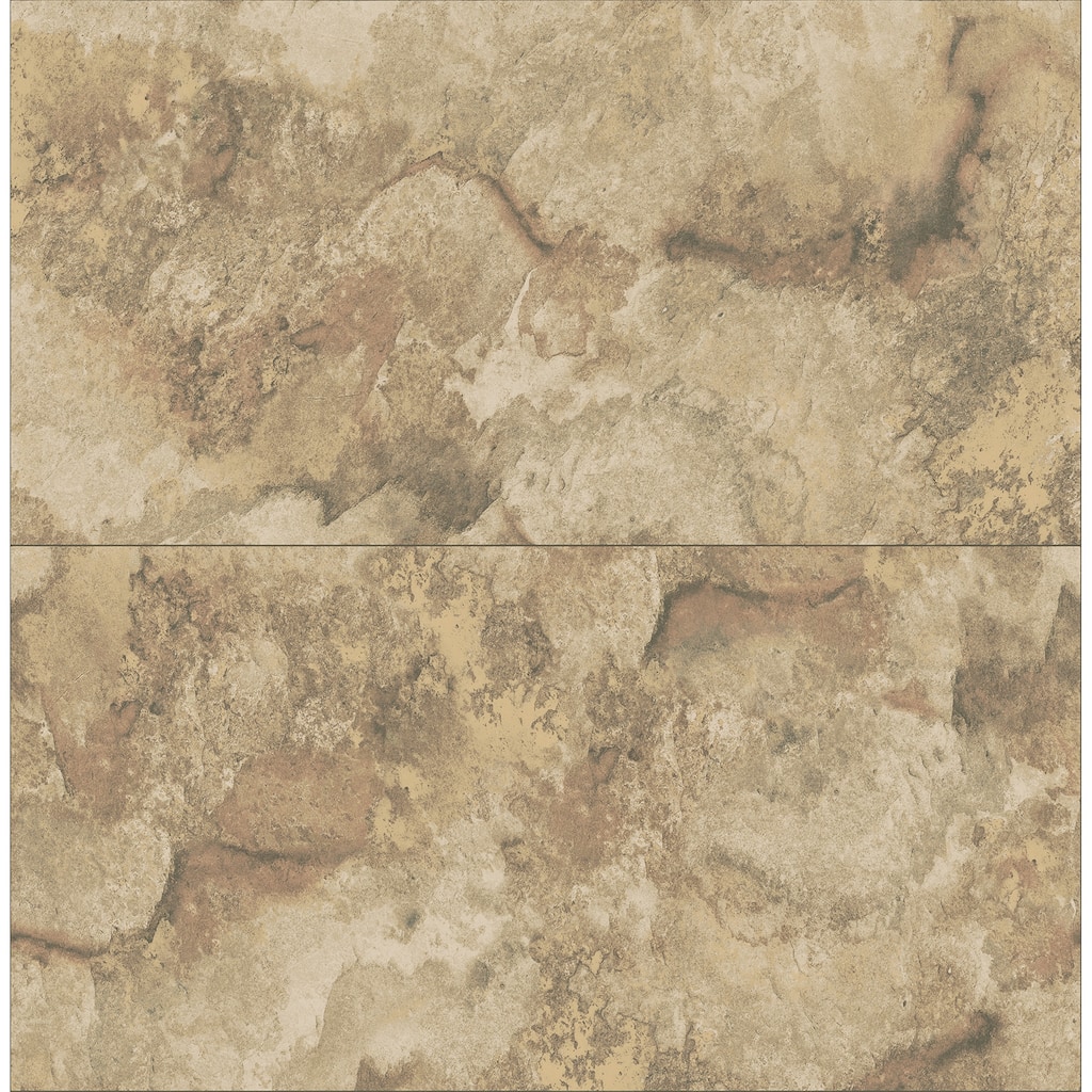 Advantage Aria Light Brown Marbled Tile Wallpaper