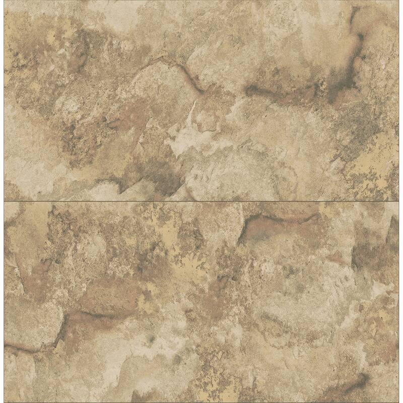 Advantage Aria Light Brown Marbled Tile Wallpaper