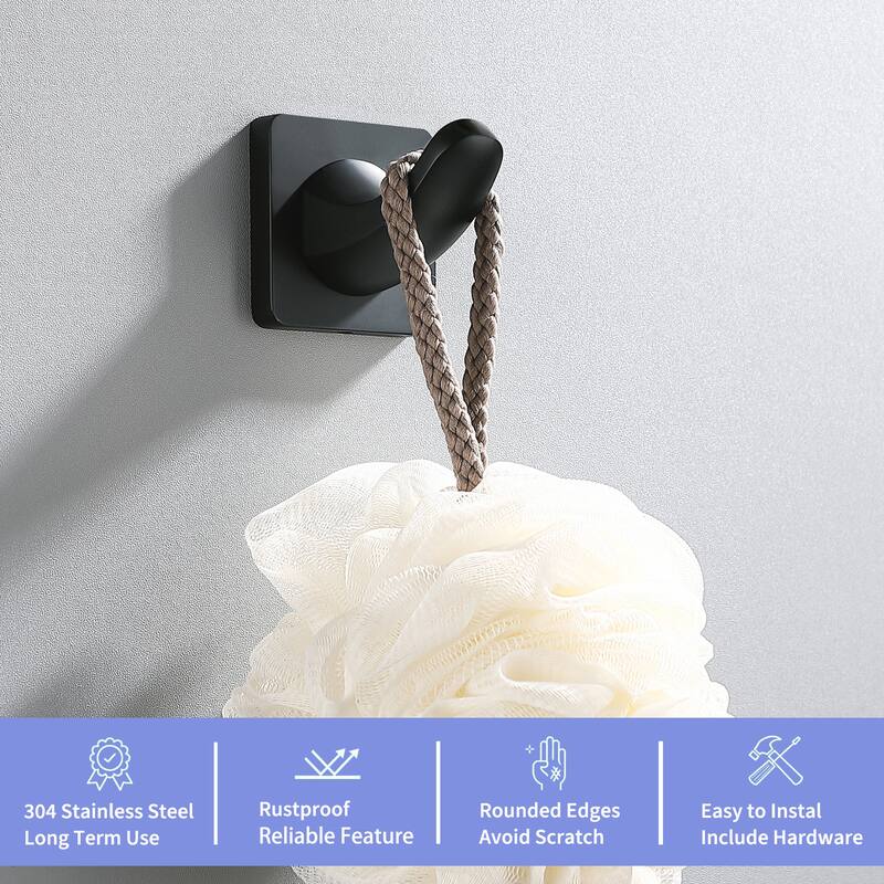 Wall Mounted 2 Pack Towel Hook Rustproof Coat Hook
