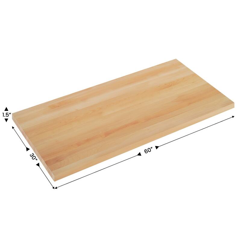 Commercial Solid Wood Tabletop with Support Bars for Indoor Use