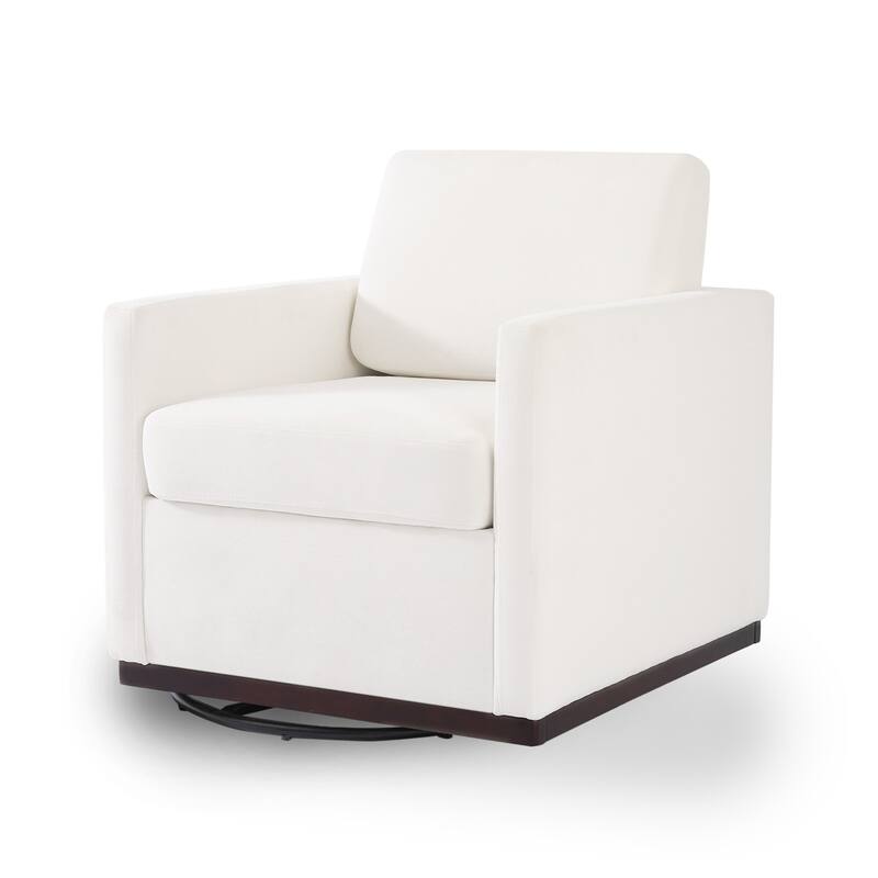Modern Upholstered Swivel Accent Armchair Set of 2