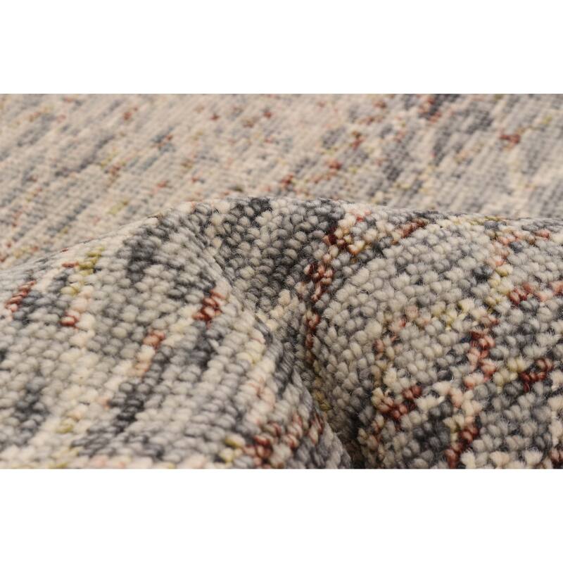 ECARPETGALLERY Hand-knotted Tangier Grey Wool Rug - 5'3 x 7'8