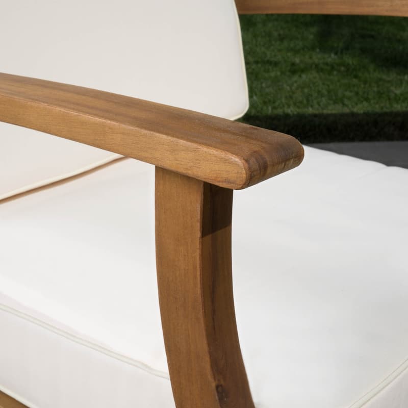 Perla Outdoor Acacia Wood Club Chair (Set of 2) by Christopher Knight Home