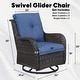preview thumbnail 66 of 82, Gymojoy 3-Piece Rattan Wicker Rocking Swivel Chair Set with Table