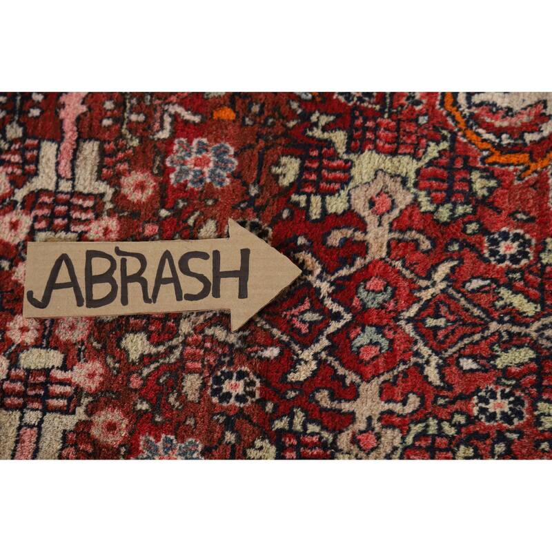Hand Knotted Oriental 100% Wool Carpet Traditional Medallion Red Bidjar Area Rug - 11' 7'' X 8' 11''