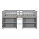 preview thumbnail 7 of 9, Stylish & Multi-Functional Twin Low Loft Bed With 2-Tier Shelves and LED Light, Sturdy Construction & Safety Guaranteed, Grey