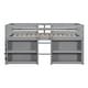 preview thumbnail 5 of 16, Twin Size Wood Low Loft Bed with Two-Tier Shelves and LED