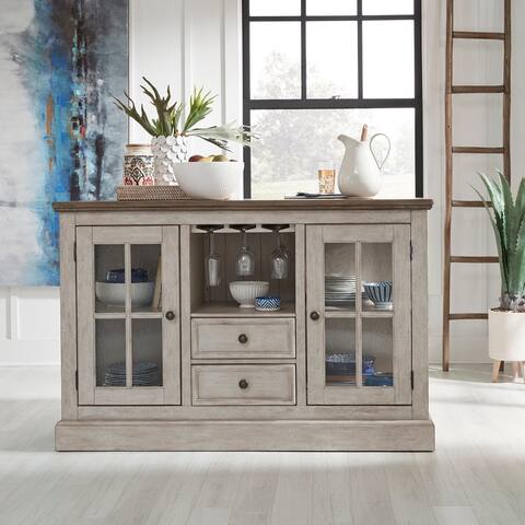 Heartland Antique White Tobacco Kitchen Island