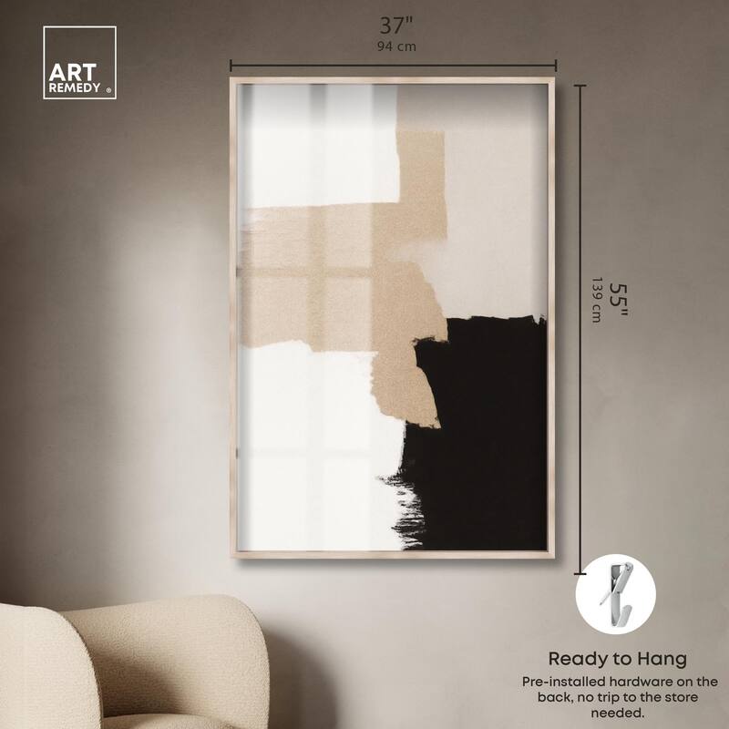 Beige and Black II Shadowbox by Art Remedy