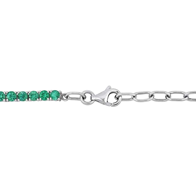 Miadora 14k or 18k White or Wellow Gold Black Diamond or Gemstone Necklace