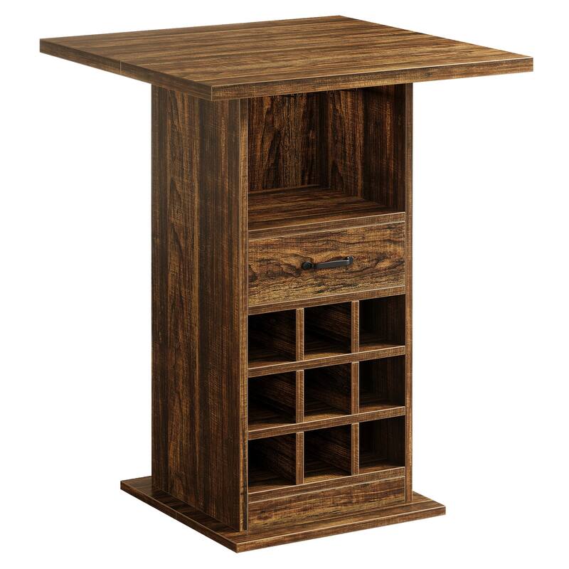 Bar Unit, Bar Cabinet with Storage & Wine Rack, Liquor Console Accent Table, Home Living Room Kitchen