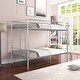 preview thumbnail 1 of 13, Twin over Twin Metal Bunk Bed with CPC Certified, Silver Silver